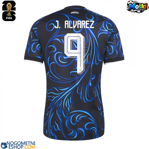 Moški Nogometni dresi Argentina Julian Alvarez #9 Gostujoči SP 2026 Kratek Rokav